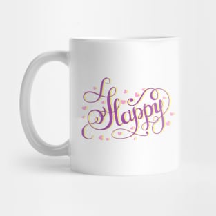 Happy lettering Mug